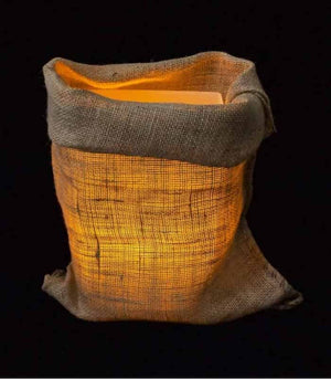 Loose Burlap Bag at Night