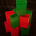 Set of 12 Red/Green Luminaries