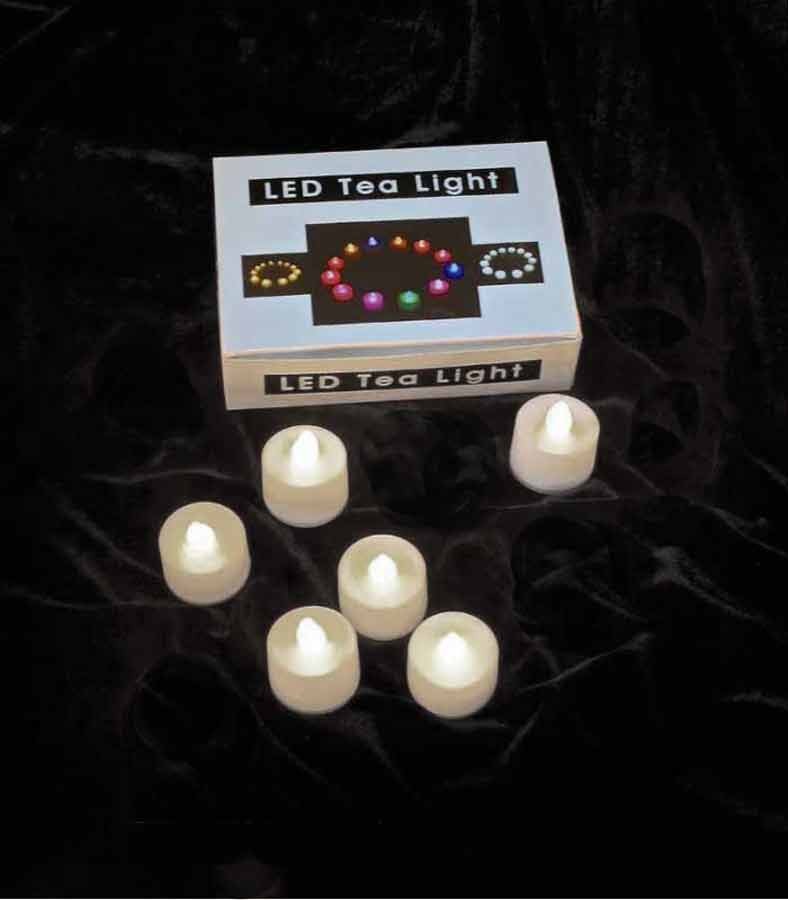 Set of 6 Warm White LED Tea Lights