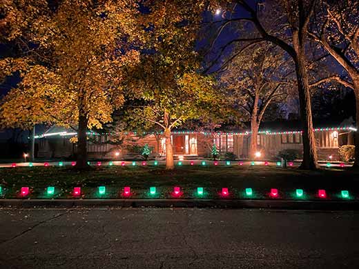 Christmas luminaries at home